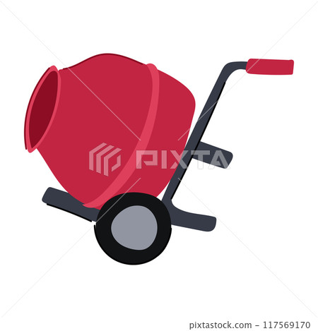batch concrete mixer cartoon vector illustration 117569170