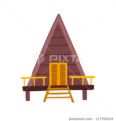 garden bungalow cartoon vector illustration 117569204