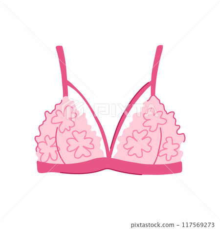 intimate bra lace cartoon vector illustration 117569273