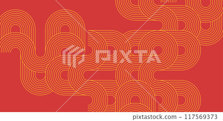 Geometry Abstract Stripe Circle Retro New Year background 117569373