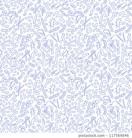 Detailed seamless pattern of bacteria in intestinal microbiota. Detailed seamless pattern of bacteria in intestinal microbiota. 117569846