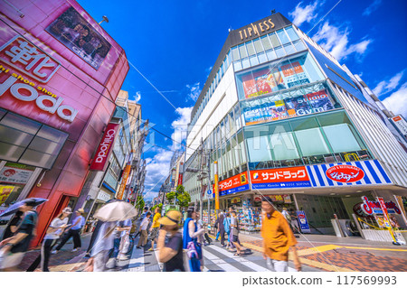 Cityscape of Tokyo, Japan View of the shopping street "Sancha Shinerado" in front of Sangenjaya Station Cityscape of Tokyo, Japan View of the shopping street "Sancha Shinerado" in front of Sangenjaya Station 117569993