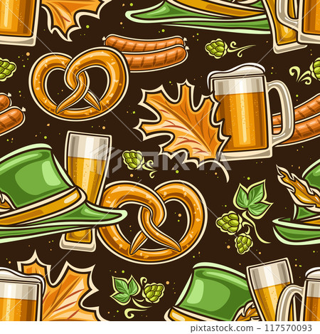 Vector Oktoberfest Seamless Pattern Vector Oktoberfest Seamless Pattern 117570093