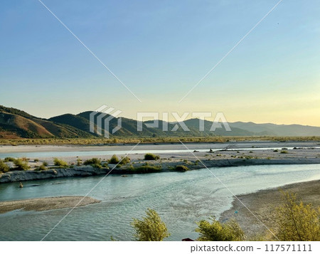 Beautiful Vjosa wild river in Permet district, Albania. Beautiful Vjosa wild river in Permet district, Albania. 117571111