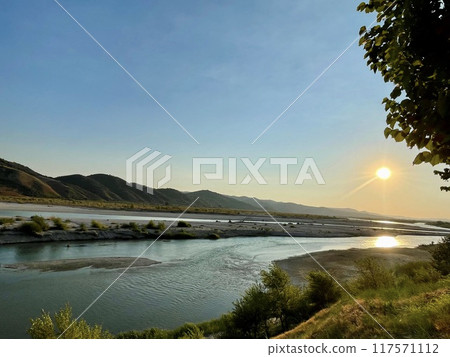 Beautiful Vjosa wild river in Permet district, Albania. Beautiful Vjosa wild river in Permet district, Albania. 117571112