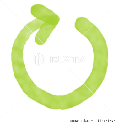 Watercolor clockwise arrow (yellow-green) Watercolor clockwise arrow (yellow-green) 117571757