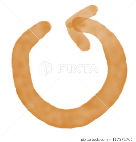 Watercolor counterclockwise arrow (orange) 117571765