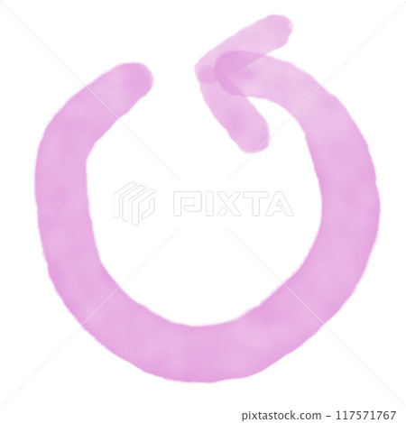 Watercolor counterclockwise arrow (pink) 117571767