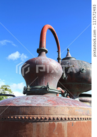 Copper alembic used for the production of Calvados Copper alembic used for the production of Calvados 117572493