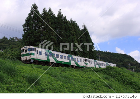Kiha 40 diesel railcar that once ran on the Karasuyama Line, photographed on September 5, 2009 Kiha 40 diesel railcar that once ran on the Karasuyama Line, photographed on September 5, 2009 117573140