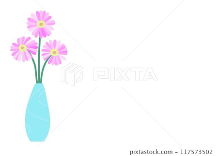 花瓶裡的粉紅色非洲菊 花瓶裡的粉紅色非洲菊 117573502