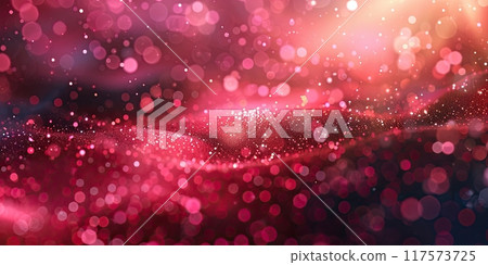pink particles blurred decorative background, Abstract Glitter Pink Red Bokeh 117573725