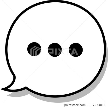 A simple vector icon of a cute black speech bubble that can be used on the web or in flyers 117573816