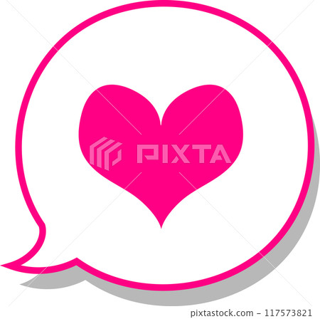 A simple vector icon of a cute pink heart bubble that can be used on the web or in flyers A simple vector icon of a cute pink heart bubble that can be used on the web or in flyers 117573821