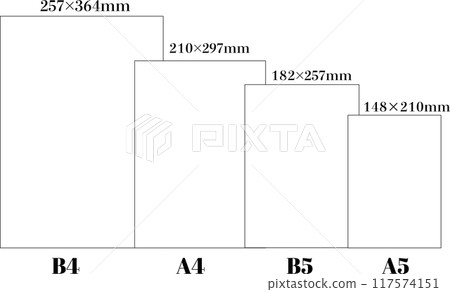 商業設計紙張尺寸指南向量圖像 商業設計紙張尺寸指南向量圖像 117574151