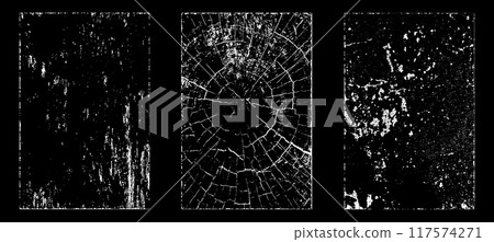 Black and white grunge. Distress overlay texture. Abstract surface dust and rough dirty wall background concept. Distress illustration simply place over object to create grunge effect. Vector EPS10. 117574271