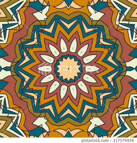 Flower Mandalas. Vintage decorative elements. Oriental pattern, vector illustration. Islam, Arabic, Indian, turkish pakistan chinese ottoman motifs Flower Mandalas. Vintage decorative elements. Oriental pattern, vector illustration. Islam, Arabic, Indian, turkish pakistan chinese ottoman motifs 117574939