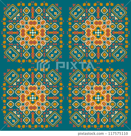 Flower Mandalas. Vintage decorative elements. Oriental pattern, vector illustration. Islam, Arabic, Indian, turkish pakistan chinese ottoman motifs 117575110