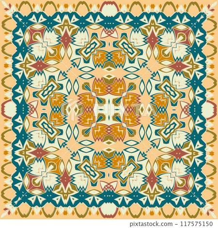 Flower Mandalas. Vintage decorative elements. Oriental pattern, vector illustration. Islam, Arabic, Indian, turkish pakistan chinese ottoman motifs 117575150