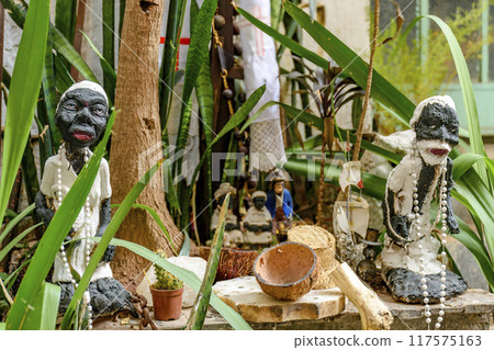 Religious altar with entities of Umbanda 117575163