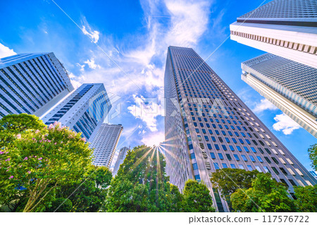 Tokyo cityscape in Japan: A ray of hope... Inbound tourism is back, overlooking Shinjuku subcenter. The Tokyo Metropolitan Government Building is in the background... Towards a new era = August 20th Tokyo cityscape in Japan: A ray of hope... Inbound tourism is back, overlooking Shinjuku subcenter. The Tokyo Metropolitan Government Building is in the background... Towards a new era = August 20th 117576722