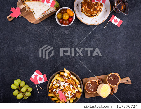 Canada Day traditional food concept. Canada Day traditional food concept. 117576724