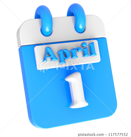 blue calendar isolated on white blue calendar isolated on white 117577552