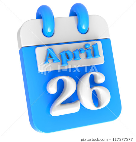 blue calendar isolated on white 117577577
