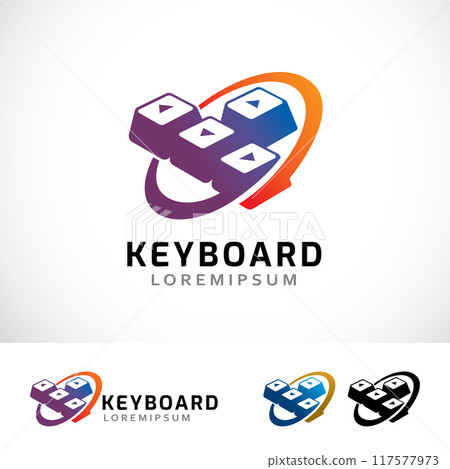 Simple Keyboard Logo Design Template Simple Keyboard Logo Design Template 117577973
