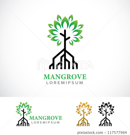 Mangrove Trees Logo Design Template Mangrove Trees Logo Design Template 117577984