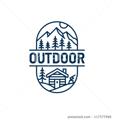 Outdoor Line Logo Design Template 117577998