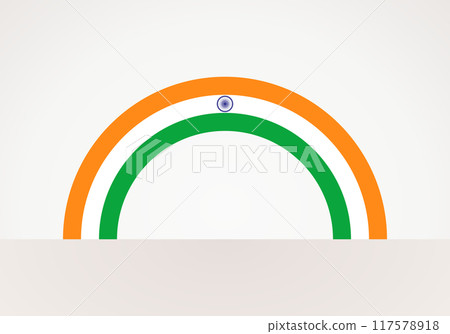 Semicircular flag of India 117578918