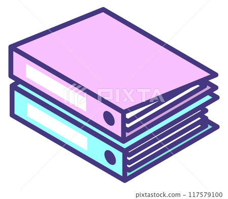 Paper folders isometric icon. Office archive files 117579100