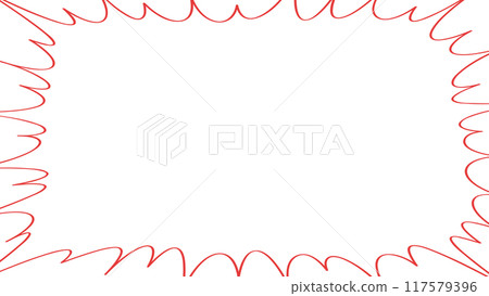 鋸齒狀水平紅線語音氣泡 - 簡單漫畫風格橫幅或框架材料 - 16:9 鋸齒狀水平紅線語音氣泡 - 簡單漫畫風格橫幅或框架材料 - 16:9 117579396