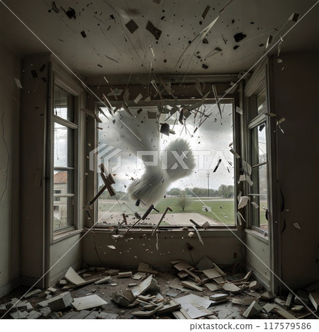 tornado visible from inside the room. 117579586