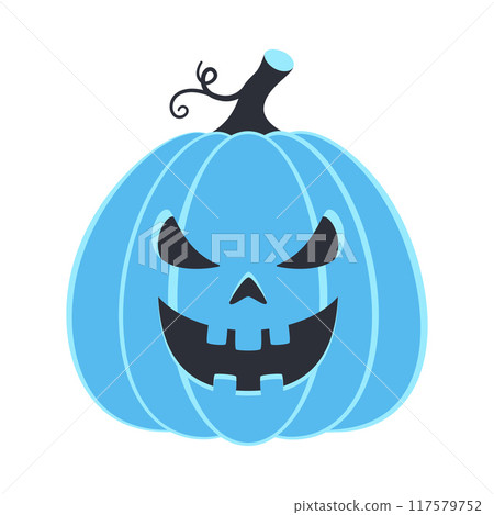 cute pumpkin for halloween, flat style cute pumpkin for halloween, flat style 117579752