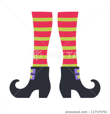 vector illustration with witch legs 117579761