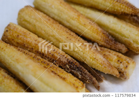 Fragrantly fried young corn Fragrantly fried young corn 117579834