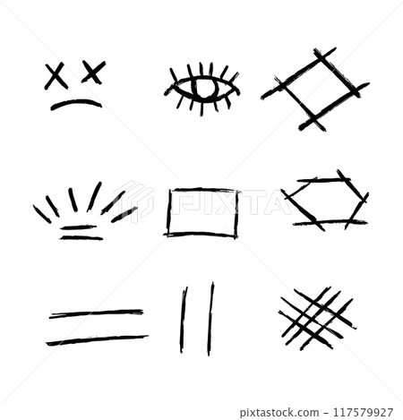 Set of different hand drawn doodles. Set of different hand drawn doodles. 117579927