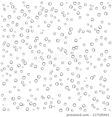 Oxygen air bubbles  flow  in water on white  background. 117580401