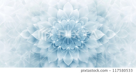 background with mandala patterns, light pastel blue and white shades 117580533