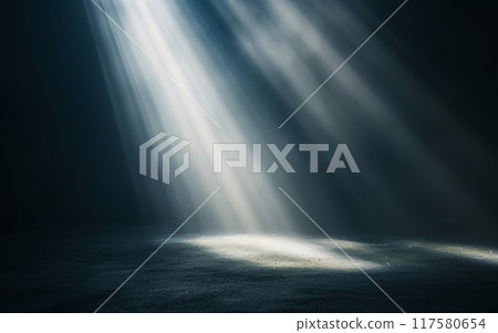 One ray of light against a dark background One ray of light against a dark background 117580654