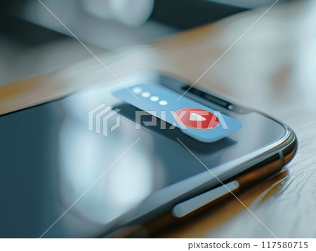 Chat Notification Popup on a Screen 117580715