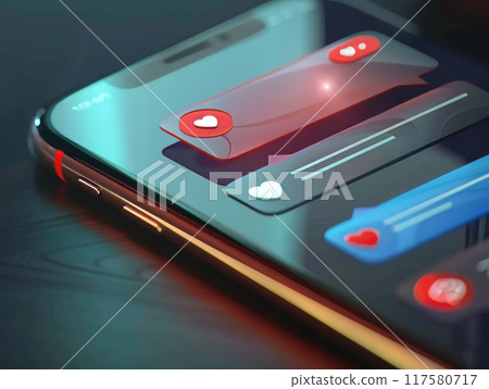 Chat Notification Popup on a Screen 117580717