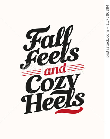 Fall autumn typography quotes templats 117580894