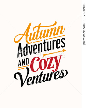 Fall autumn typography quotes templats 117580906