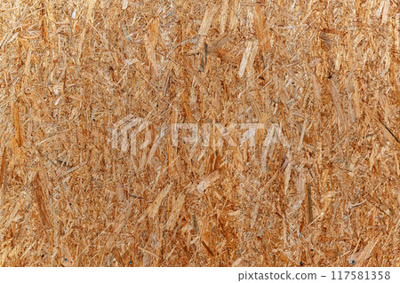 Surface of chipboard. Surface of chipboard. 117581358