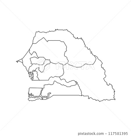 sinegal map icon sinegal map icon 117581395