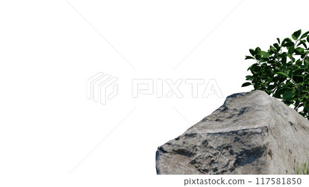 vegetation nature plant green natural environment foliage background 3d render. landscape tree jungle summer forest leaf tropical garden ecology grass. flora isolated park bush wild tropic. 117581850