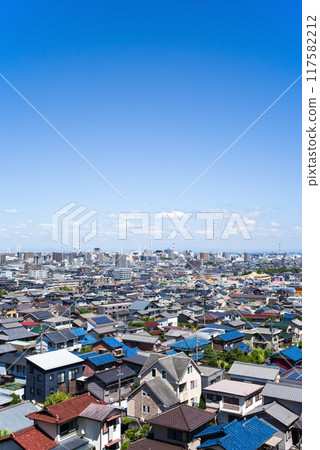 藍天蔓延的住宅區 藍天蔓延的住宅區 117582212